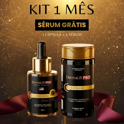 Kit 1 Mês DermaLift Pro - 1 Cápsula e 1 Sérum