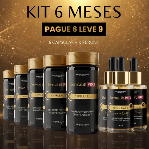 Kit 6 Meses DermaLift Pro - 6 Cápsulas e 3 Séruns